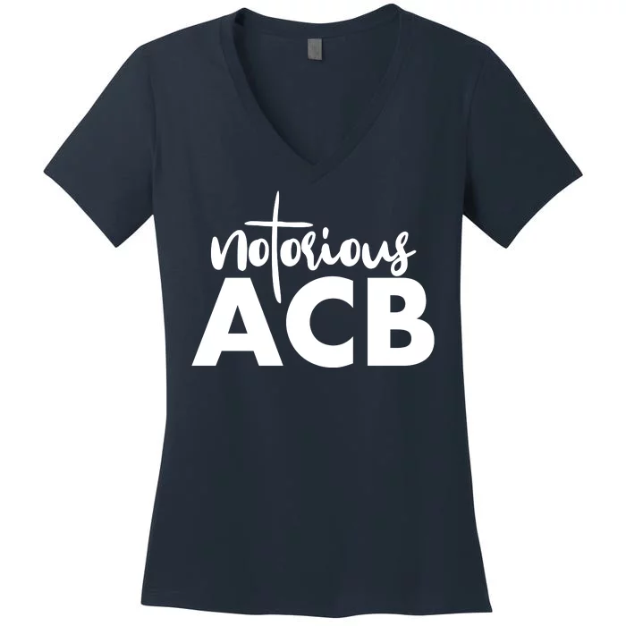 Notorious ACB Amy Coney Barrett Women's V-Neck T-Shirt