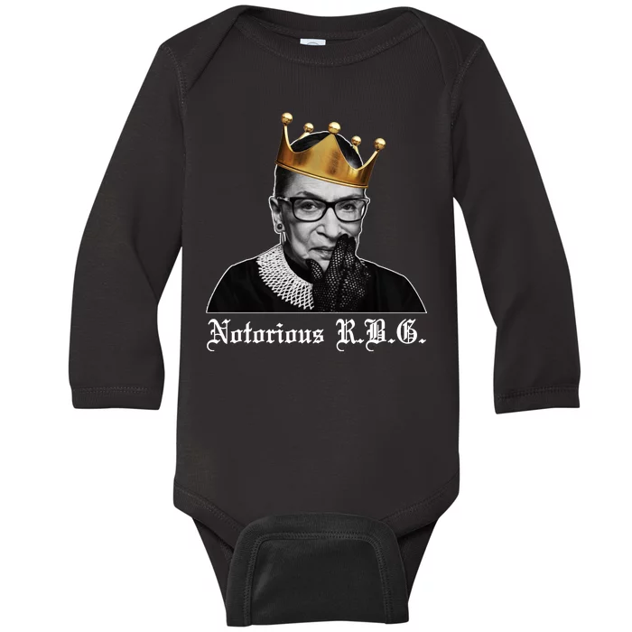 Notorious R.B.G. Ruther Bader Ginsburg Baby Long Sleeve Bodysuit