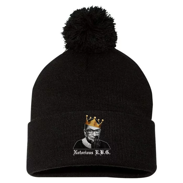 Notorious R.B.G. Ruther Bader Ginsburg Pom Pom 12in Knit Beanie