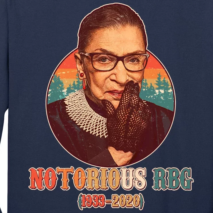 Notorious RBG 1933-2020 Ruth Bader Ginsburg Tribute Tall Long Sleeve T-Shirt