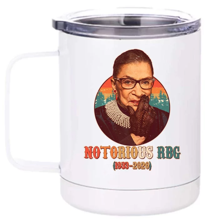 Notorious RBG 1933-2020 Ruth Bader Ginsburg Tribute Front & Back 12oz Stainless Steel Tumbler Cup