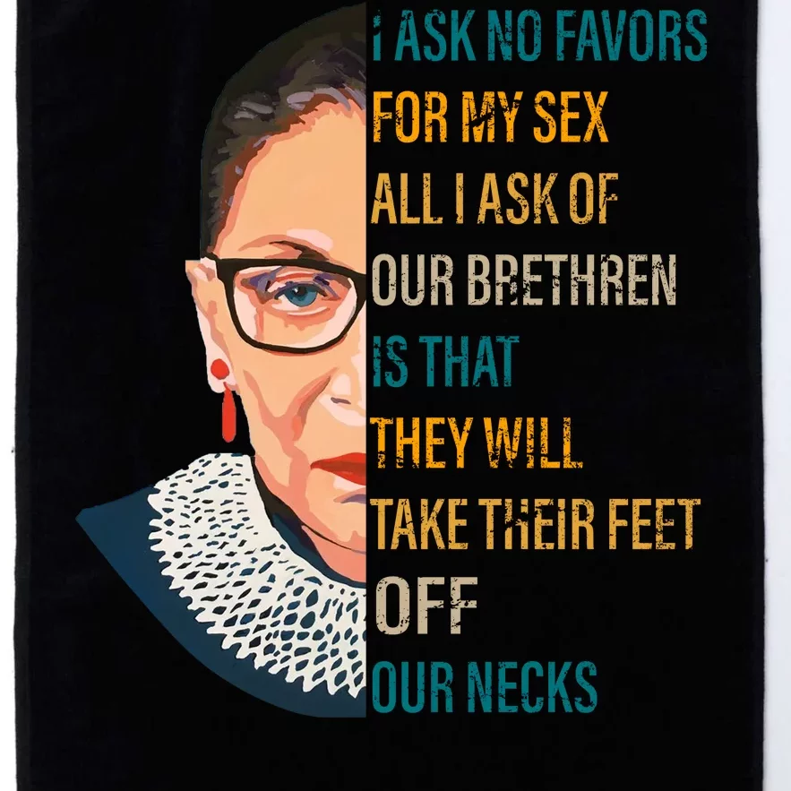 Notorious RBG Ask No Favors Quote Platinum Collection Golf Towel