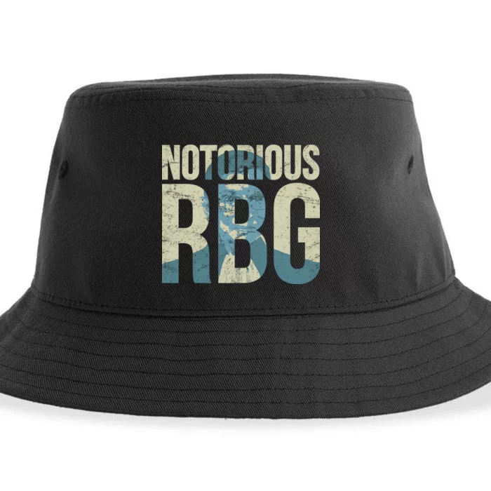 Notorious RBG Blue Logo Sustainable Bucket Hat