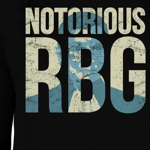 Notorious RBG Blue Logo Womens Funnel Neck Pullover Hood