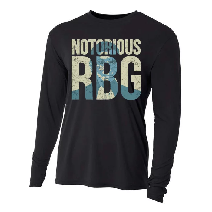 Notorious RBG Blue Logo Cooling Performance Long Sleeve Crew