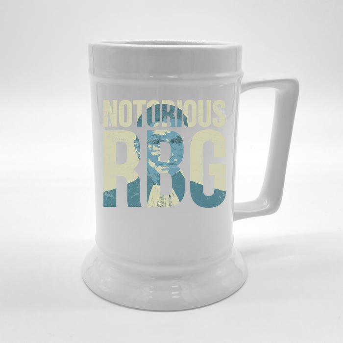 Notorious RBG Blue Logo Front & Back Beer Stein