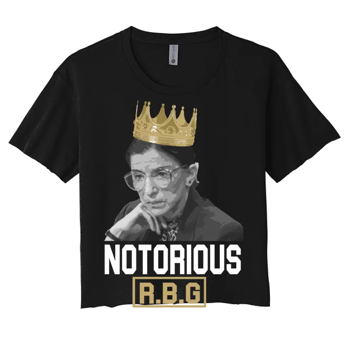 Notorious RBG Classic Ruth Crown Women's Crop Top Tee