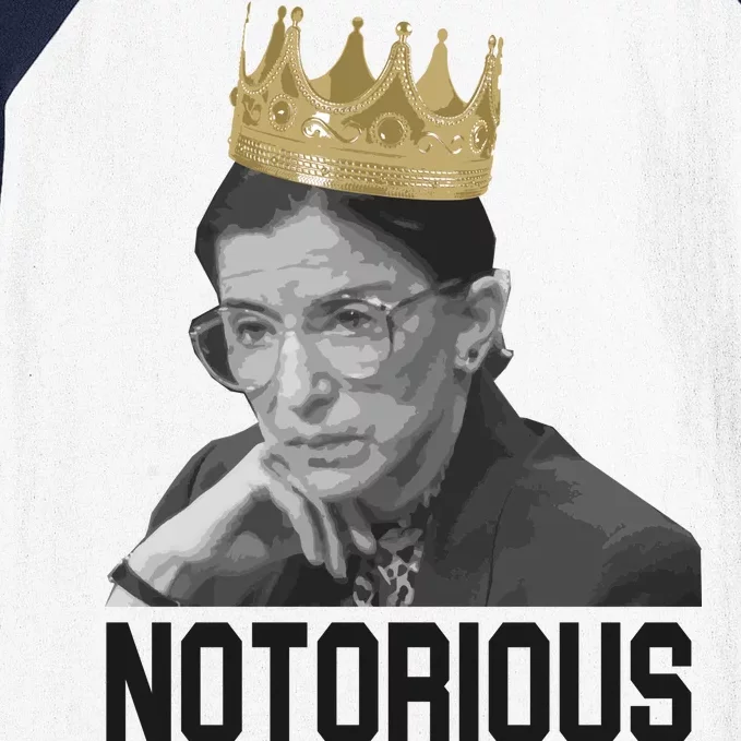 Notorious RBG Classic Ruth Crown Baseball Sleeve Shirt