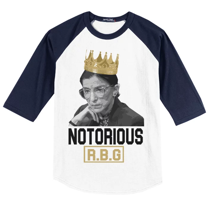 Notorious RBG Classic Ruth Crown Baseball Sleeve Shirt