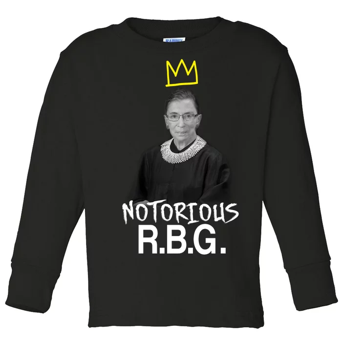 Notorious RBG Crown Ruth Bader Ginsburg Toddler Long Sleeve Shirt