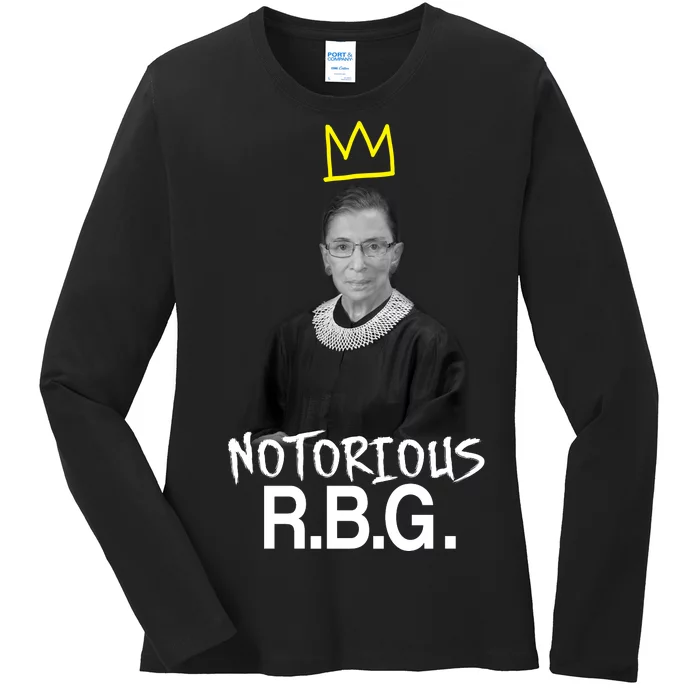 Notorious RBG Crown Ruth Bader Ginsburg Ladies Long Sleeve Shirt