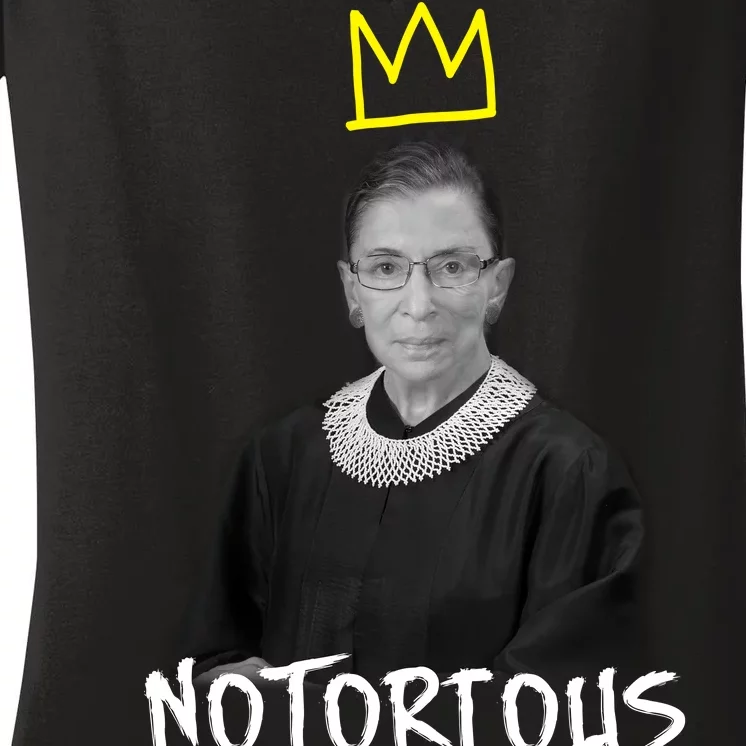 Notorious RBG Crown Ruth Bader Ginsburg Women's V-Neck T-Shirt