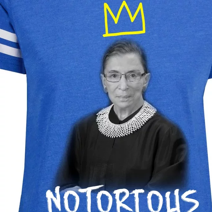 Notorious RBG Crown Ruth Bader Ginsburg Enza Ladies Jersey Football T-Shirt