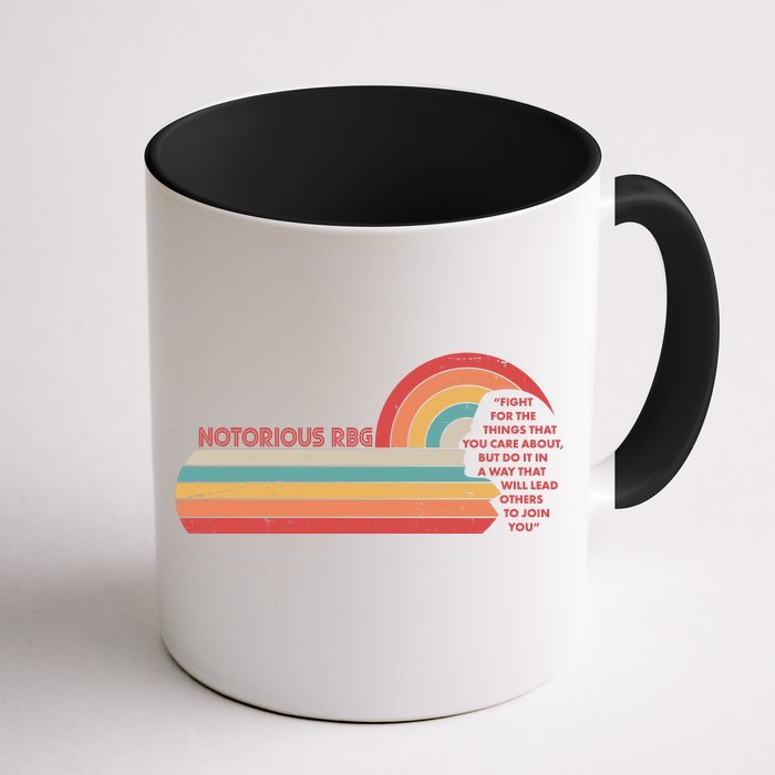 Notorious RBG Fight Quote Ruth Bader Ginsburg Tribute Front & Back Coffee Mug