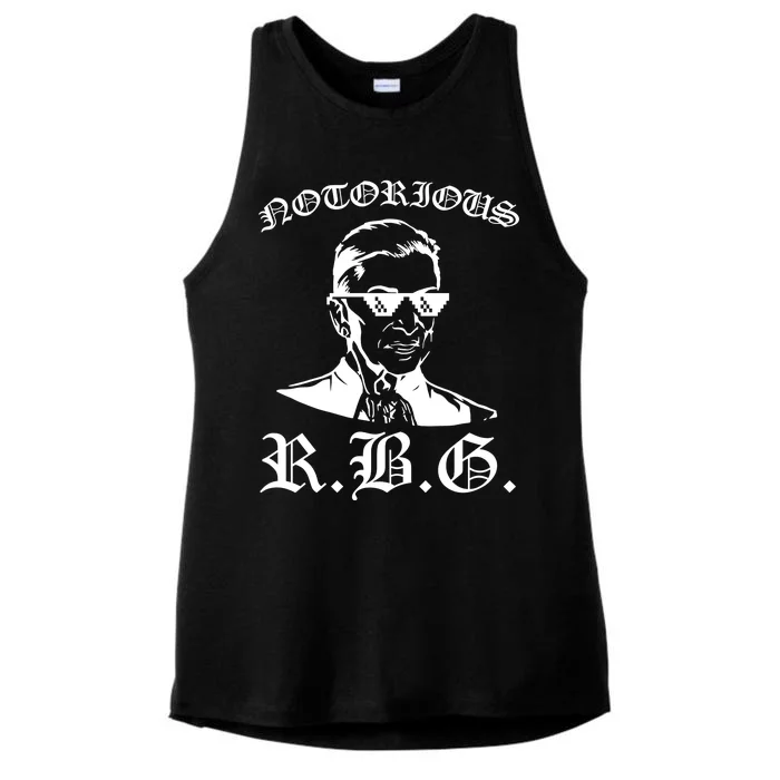 Notorious RBG Gangster Sunglasses Ladies Tri-Blend Wicking Tank