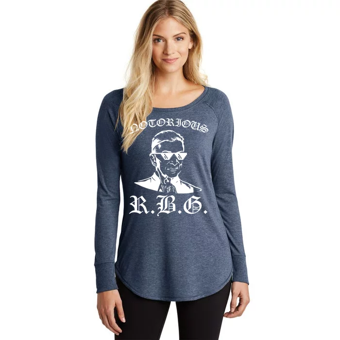 Notorious RBG Gangster Sunglasses Women's Perfect Tri Tunic Long Sleeve Shirt