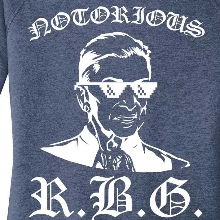 Notorious RBG Gangster Sunglasses Women's Perfect Tri Tunic Long Sleeve Shirt