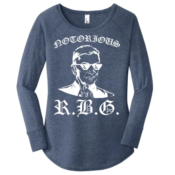 Notorious RBG Gangster Sunglasses Women's Perfect Tri Tunic Long Sleeve Shirt