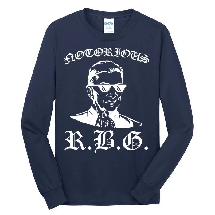 Notorious RBG Gangster Sunglasses Tall Long Sleeve T-Shirt