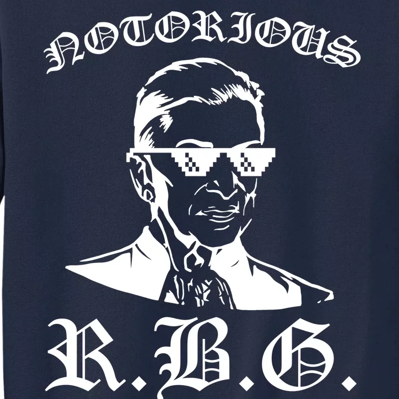 Notorious RBG Gangster Sunglasses Tall Sweatshirt