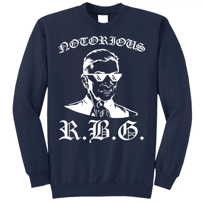 Notorious RBG Gangster Sunglasses Tall Sweatshirt