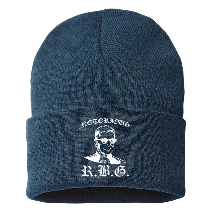 Notorious RBG Gangster Sunglasses Sustainable Knit Beanie