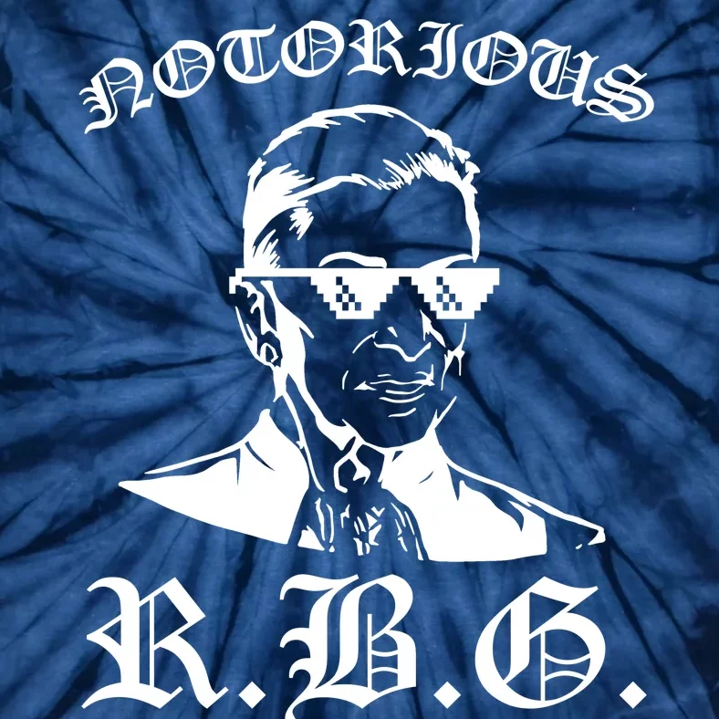 Notorious RBG Gangster Sunglasses Tie-Dye T-Shirt