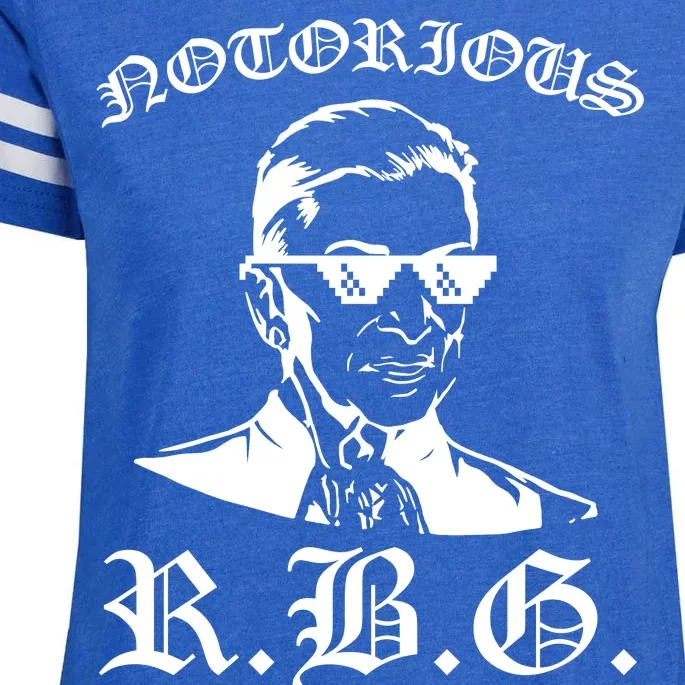 Notorious RBG Gangster Sunglasses Enza Ladies Jersey Football T-Shirt