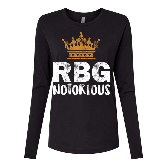 Notorious RBG Ginsburg Vintage Crown Womens Cotton Relaxed Long Sleeve T-Shirt