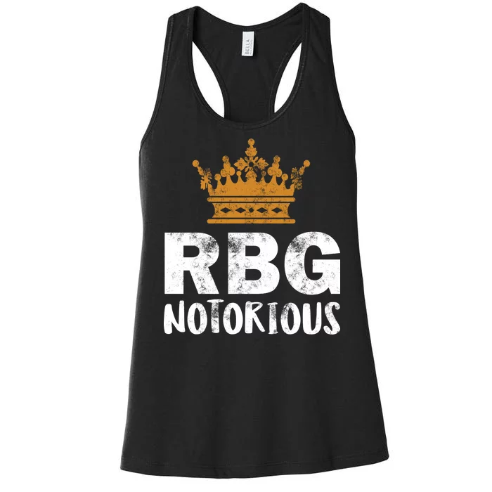 Notorious RBG Ginsburg Vintage Crown Women's Racerback Tank