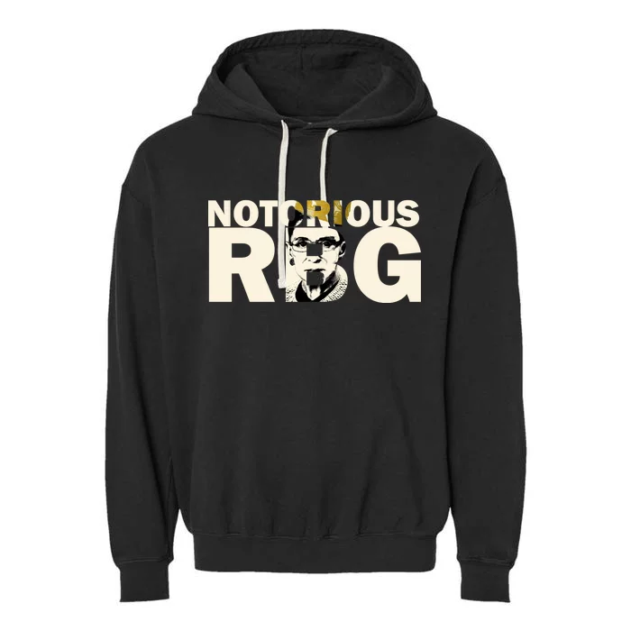 Notorious RBG Imprint Logo Garment-Dyed Fleece Hoodie