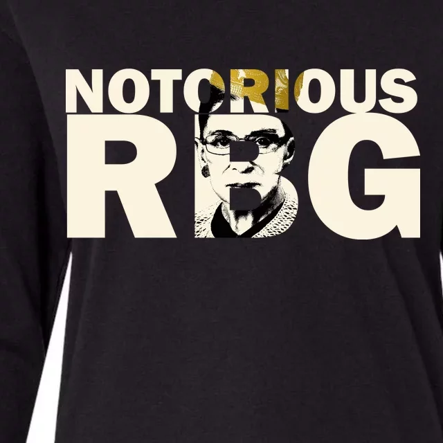 Notorious RBG Imprint Logo Womens Cotton Relaxed Long Sleeve T-Shirt