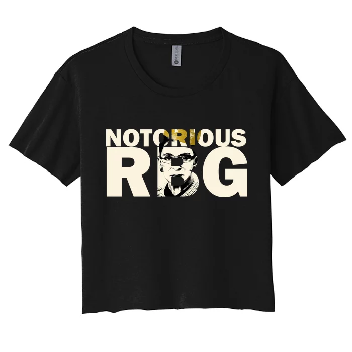 Notorious RBG Imprint Logo Women's Crop Top Tee