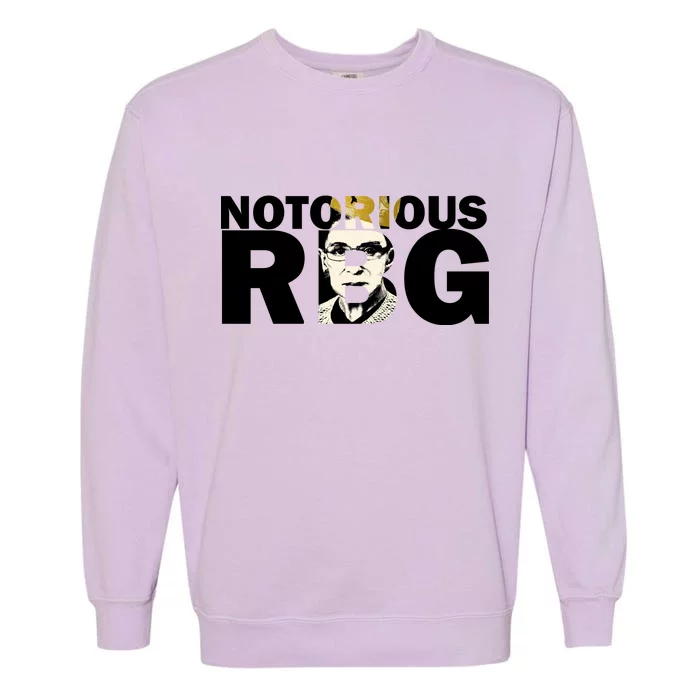 Notorious RBG Imprint Logo Garment-Dyed Sweatshirt