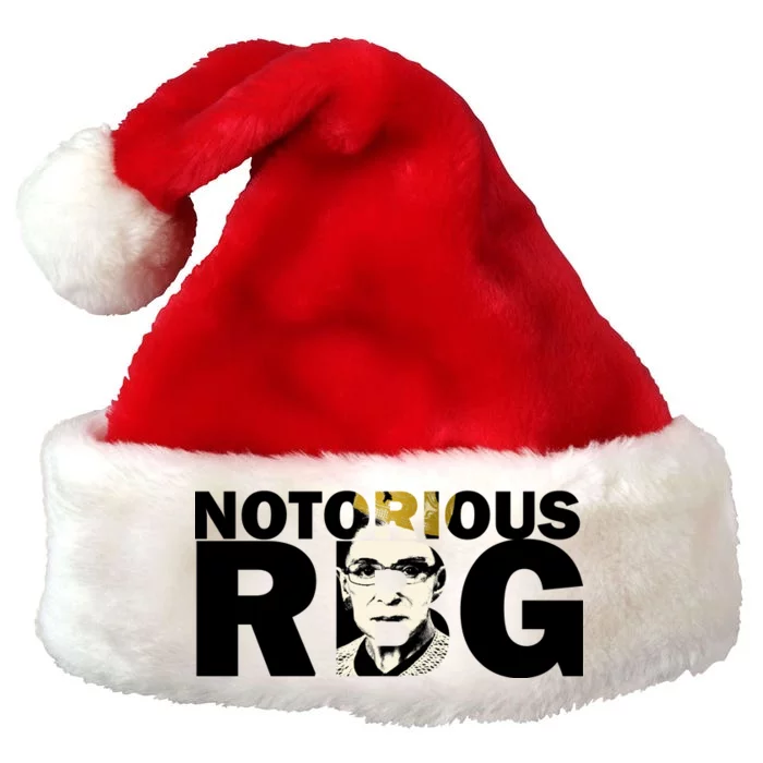 Notorious RBG Imprint Logo Premium Christmas Santa Hat