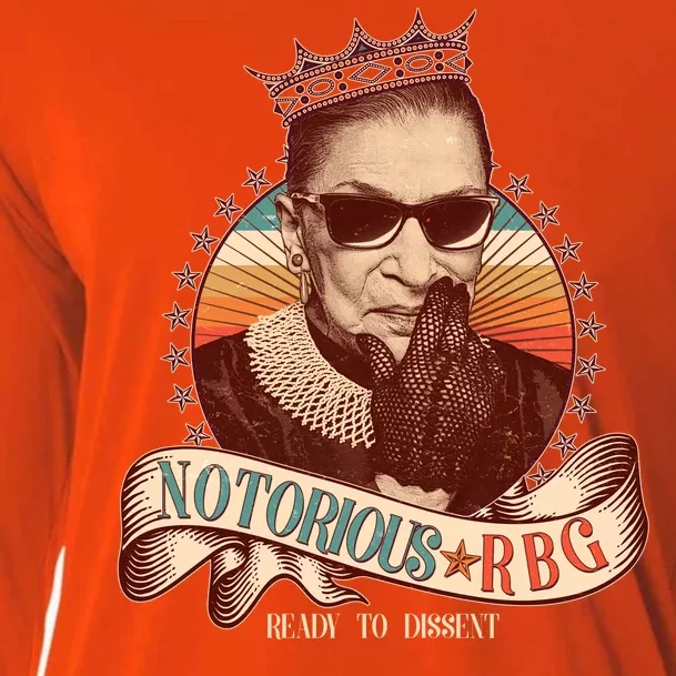 Notorious RBG Ready To Dissent Ruth Bader Ginsburg Cooling Performance Long Sleeve Crew