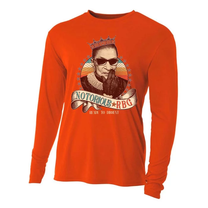 Notorious RBG Ready To Dissent Ruth Bader Ginsburg Cooling Performance Long Sleeve Crew