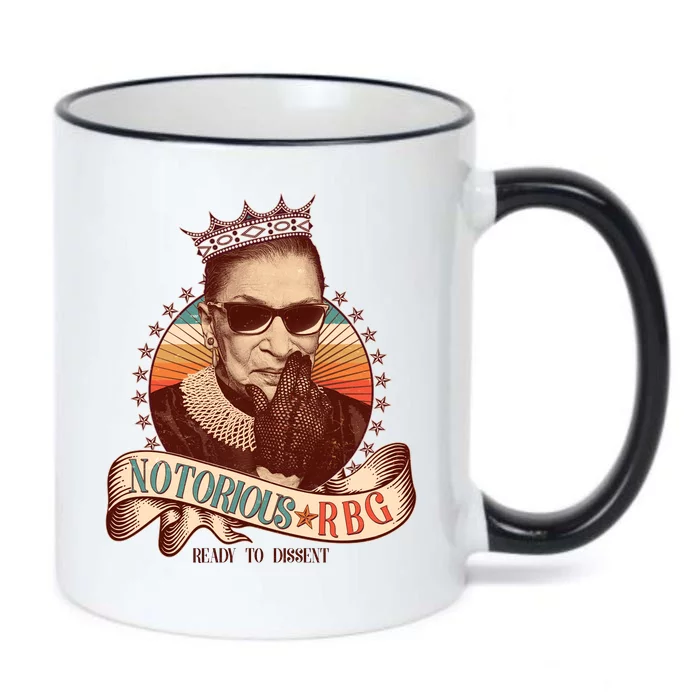 Notorious RBG Ready To Dissent Ruth Bader Ginsburg Black Color Changing Mug