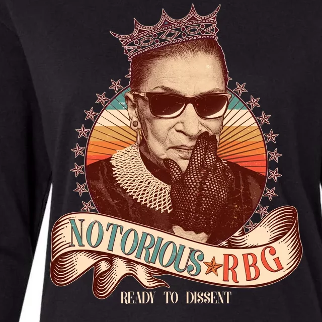 Notorious RBG Ready To Dissent Ruth Bader Ginsburg Womens Cotton Relaxed Long Sleeve T-Shirt