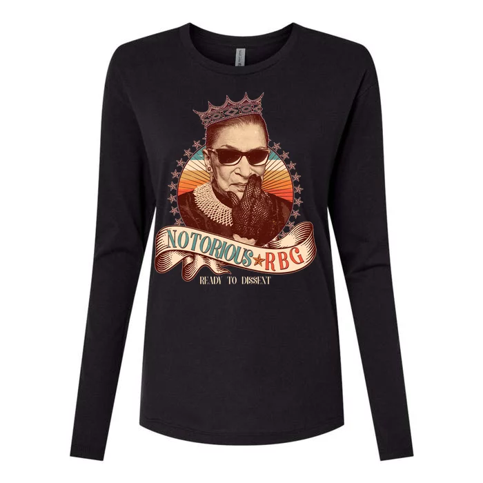 Notorious RBG Ready To Dissent Ruth Bader Ginsburg Womens Cotton Relaxed Long Sleeve T-Shirt