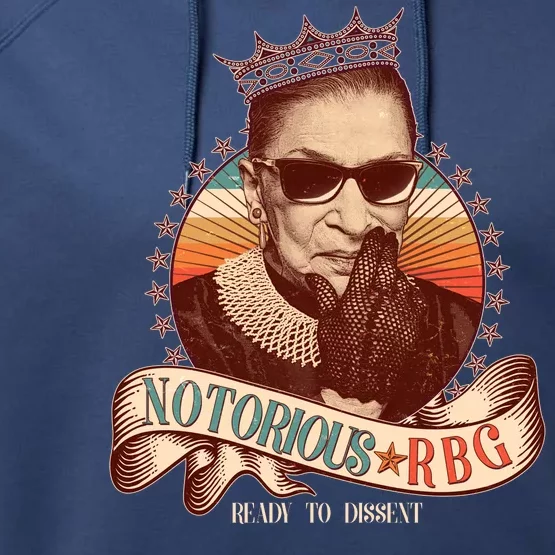 Notorious RBG Ready To Dissent Ruth Bader Ginsburg Performance Fleece Hoodie