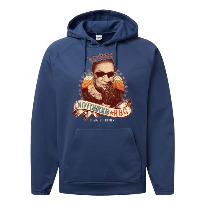 Notorious RBG Ready To Dissent Ruth Bader Ginsburg Performance Fleece Hoodie