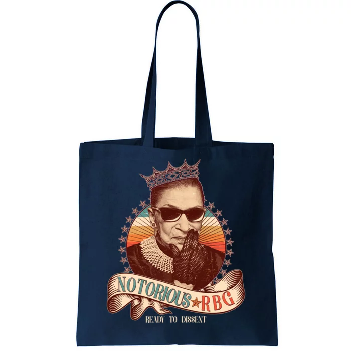 Notorious RBG Ready To Dissent Ruth Bader Ginsburg Tote Bag