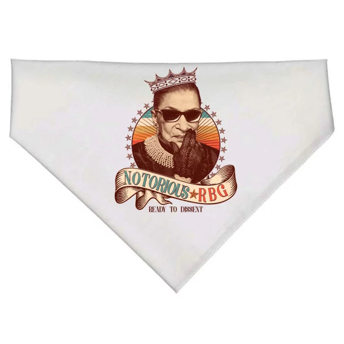 Notorious RBG Ready To Dissent Ruth Bader Ginsburg USA-Made Doggie Bandana