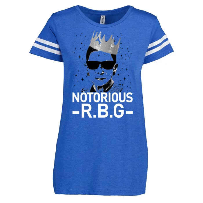 Notorious RBG Ruth Bader Ginsburg Gangster Enza Ladies Jersey Football T-Shirt