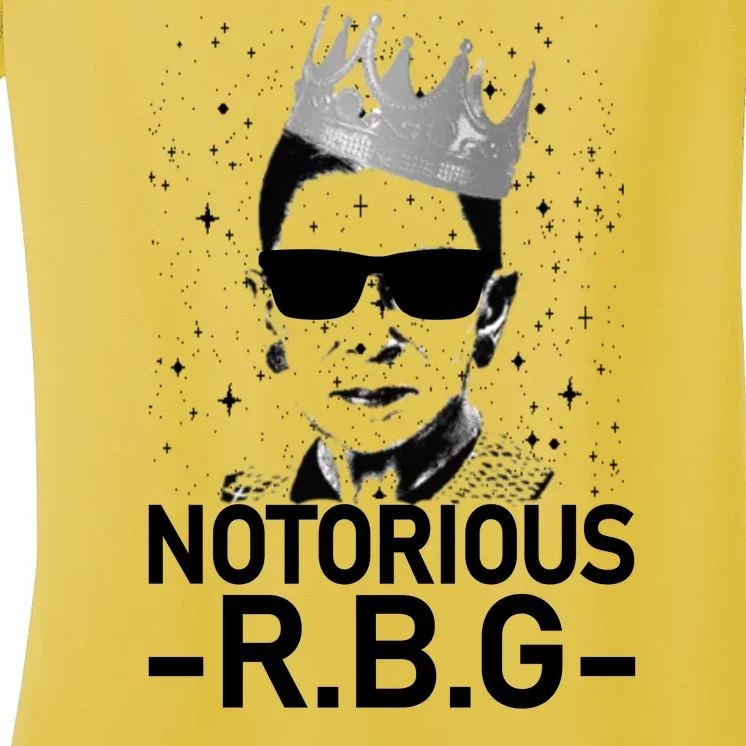 Notorious RBG Ruth Bader Ginsburg Gangster Women's V-Neck T-Shirt