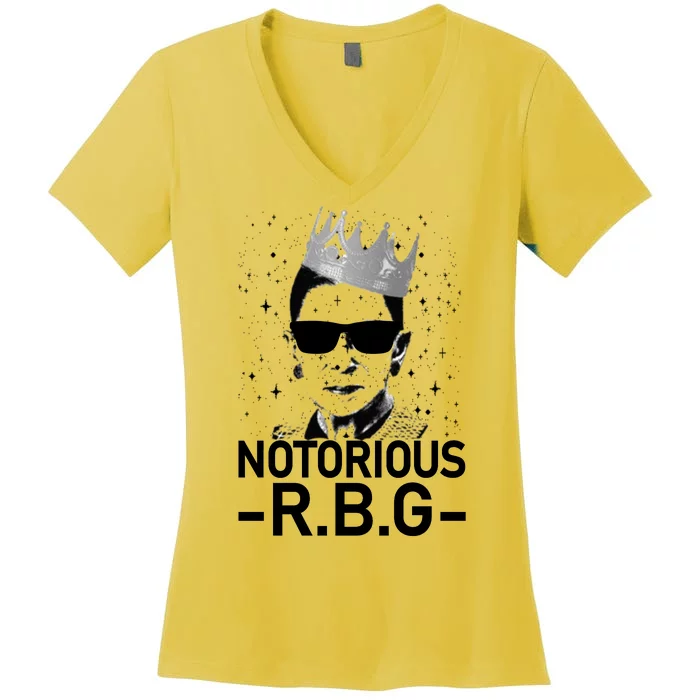 Notorious RBG Ruth Bader Ginsburg Gangster Women's V-Neck T-Shirt