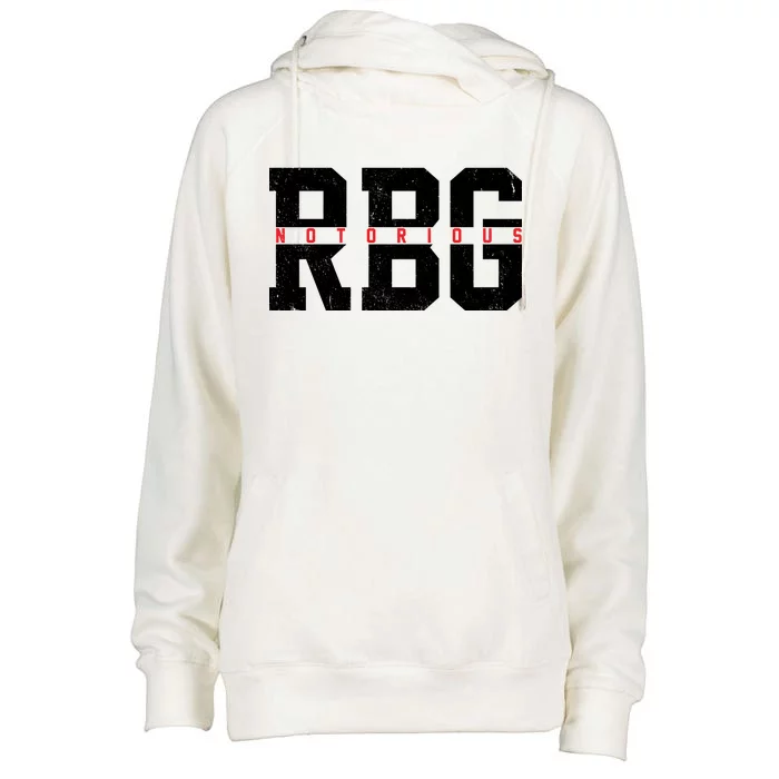 Notorious RBG Simple Logo Womens Funnel Neck Pullover Hood