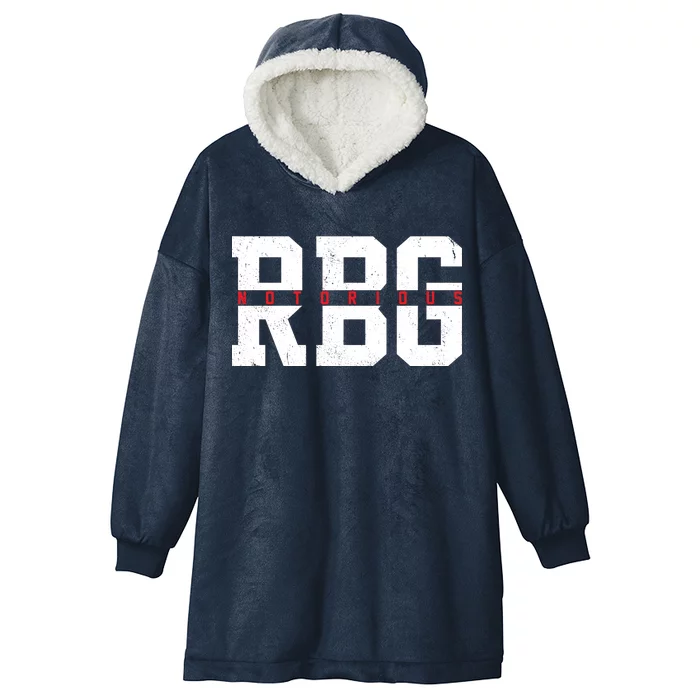 Notorious RBG Simple Logo Hooded Wearable Blanket