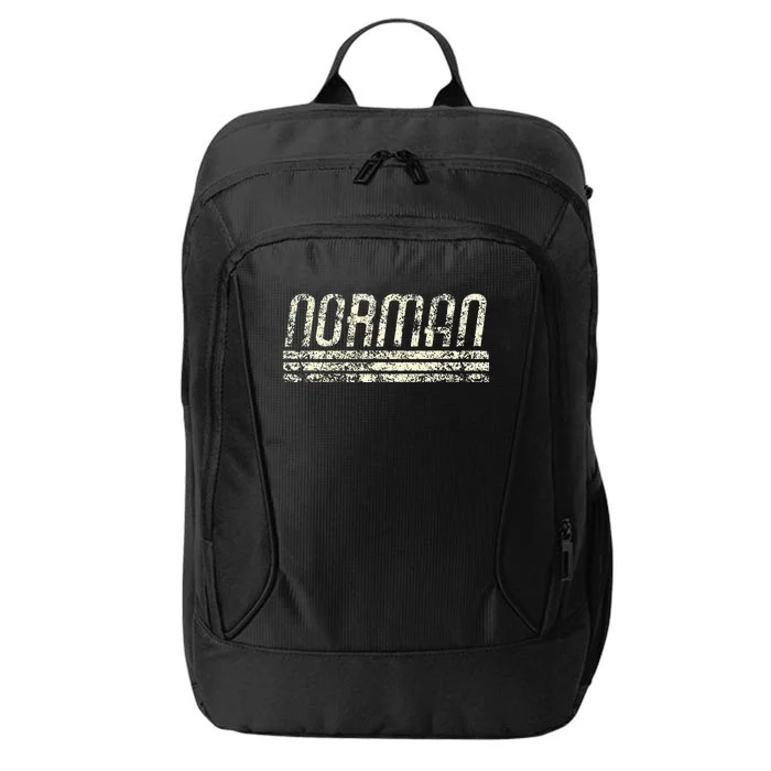 Norman Oklahoma Vintage Weathered Stripe City Backpack